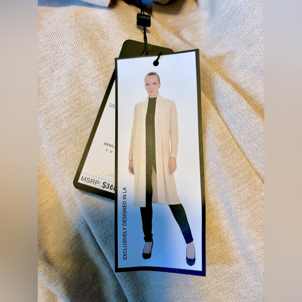 MAXSPORT long beige duster cardigan/coat